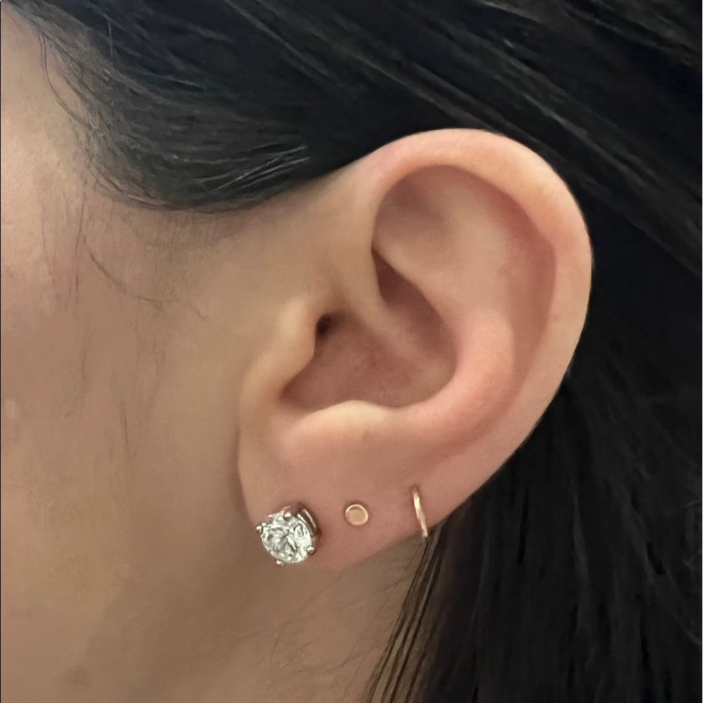 Faux diamond earrings